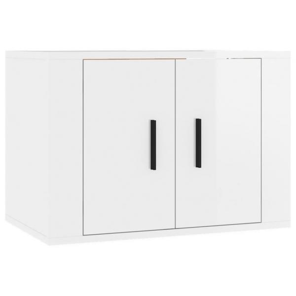 TV-Wandschrank Hochglanz-Weiß 57x34,5x40 cm