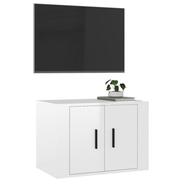 TV-Wandschrank Hochglanz-Weiß 57x34,5x40 cm