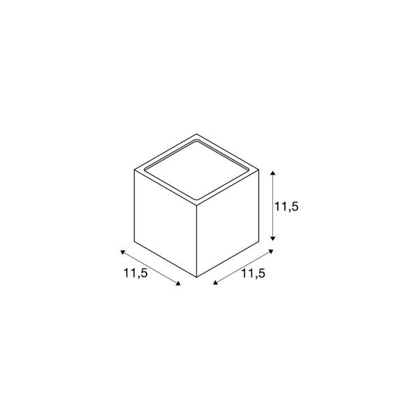 SLV SITRA CUBE Outdoor Wandleuchte, TCR-TSE, IP44, weiß (232531)