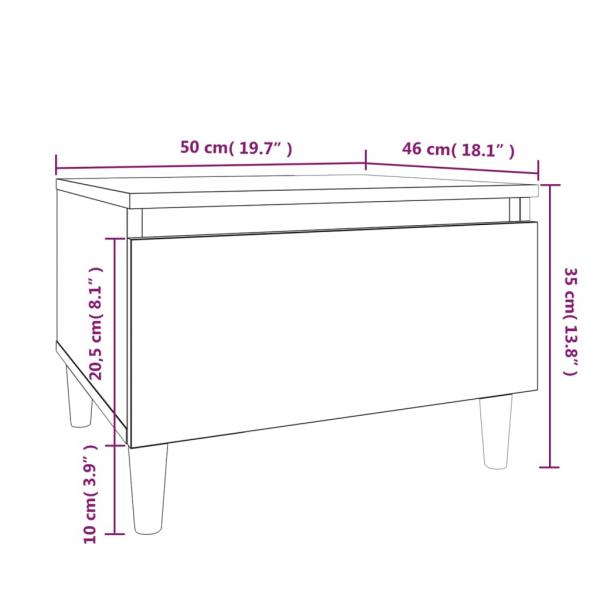 Beistelltisch Schwarz 50x46x35 cm Holzwerkstoff