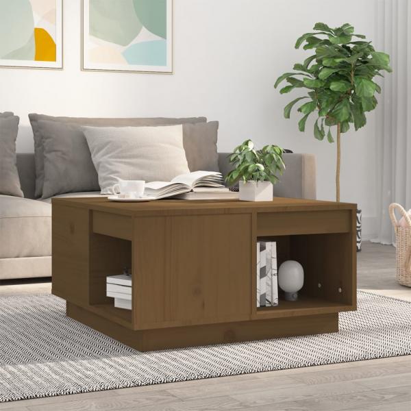 ARDEBO.de - Couchtisch Honigbraun 60x61x32,5 cm Massivholz Kiefer