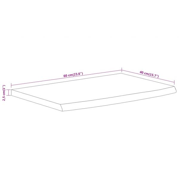 Wandregal 60x40x2,5 cm Rechteckig Massivholz Akazie Baumkante