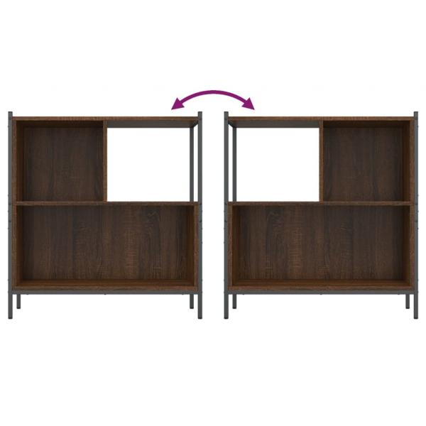 Bücherregal Braun Eichen-Optik 72x28x77,5 cm Holzwerkstoff