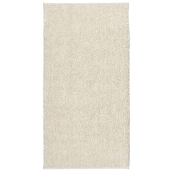 Teppich ISTAN Hochflor Glänzend Creme 100x200 cm