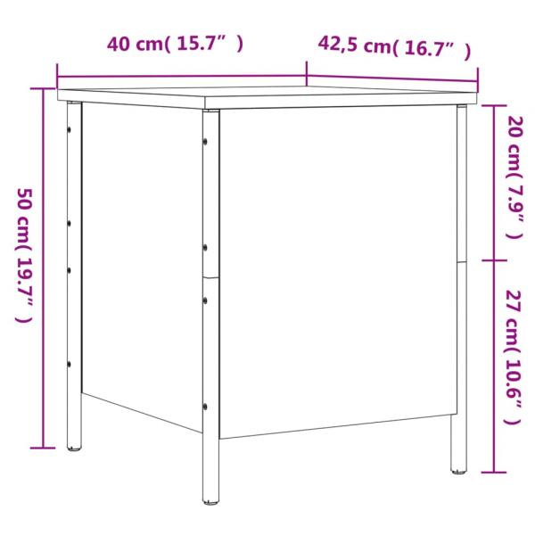 Sitzbank mit Stauraum Braun Eiche 40x42,5x50 cm Holzwerkstoff