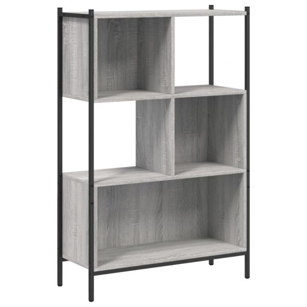 Bücherregal Grau Sonoma 72x28x109 cm Holzwerkstoff