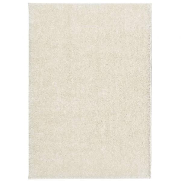 Teppich ISTAN Hochflor Glänzend Creme 140x200 cm