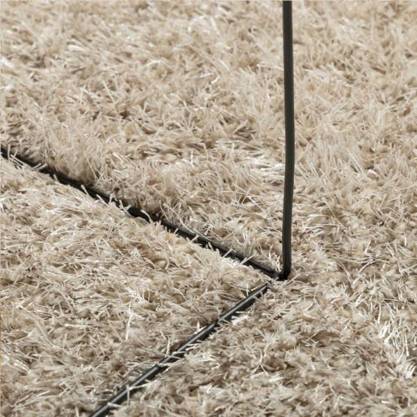 Teppich ISTAN Hochflor Glänzend Beige Ø 80 cm