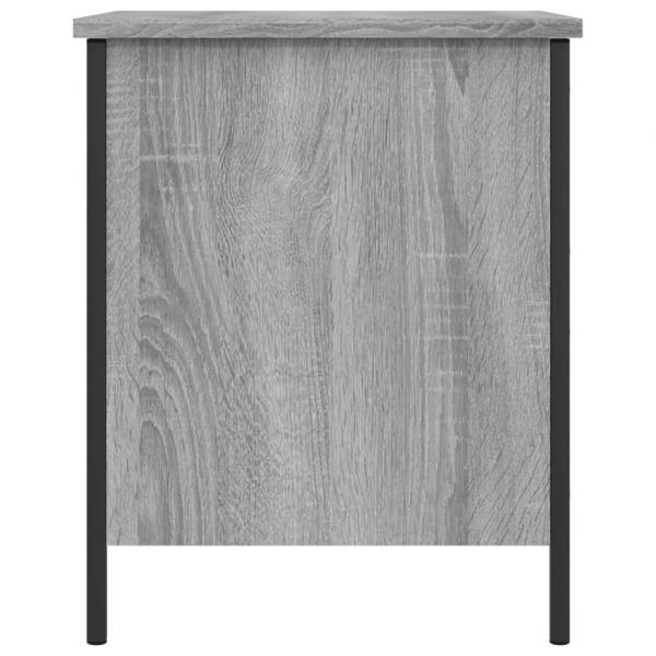 Sitzbank mit Stauraum Grau Sonoma 40x42,5x50 cm Holzwerkstoff