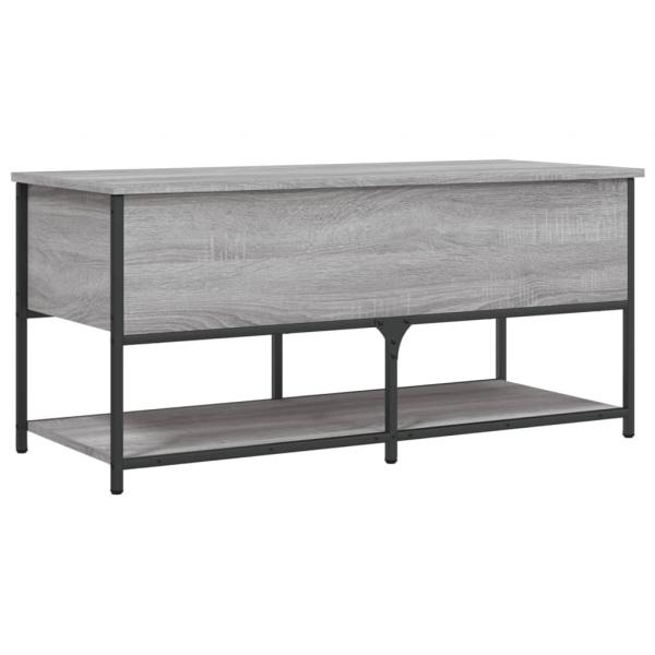 Sitzbank mit Stauraum Grau Sonoma 100x42,5x47 cm Holzwerkstoff