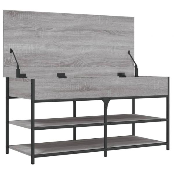 Schuhbank Grau Sonoma 100x42,5x50 cm Holzwerkstoff