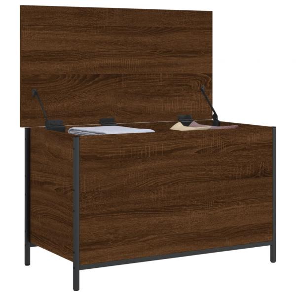 Sitzbank mit Stauraum Braun Eiche 80x42,5x50 cm Holzwerkstoff