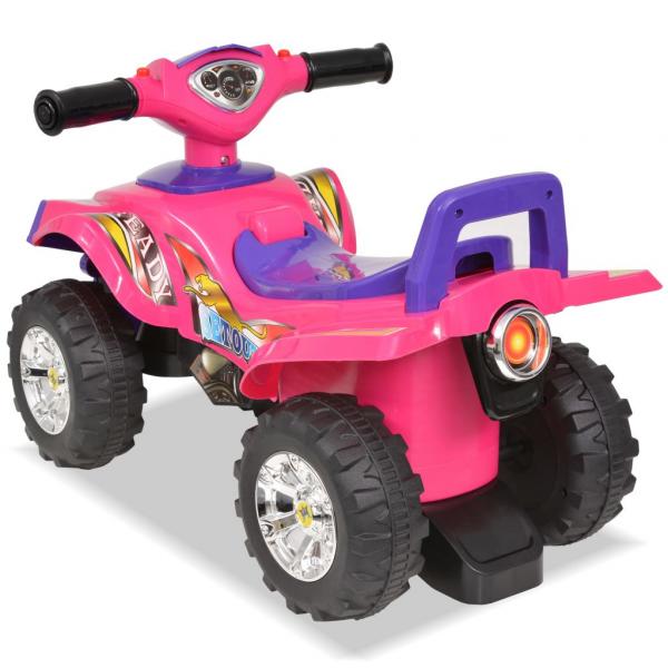 Kinder Geländefahrzeug ATV mit Sound und Licht Rosa und Lila