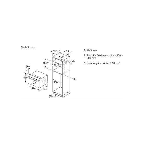 Siemens CE732GXB1 iQ700 Einbau Mikrowelle, 59,4 cm breit, 1000 W, 36 L, mit Grillfunktion, quickstart, TFT Touchdisplay, 10 Automatikprogramme, schwarz