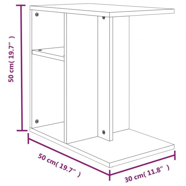 Beistelltisch Grau Sonoma 50x30x50 cm Holzwerkstoff