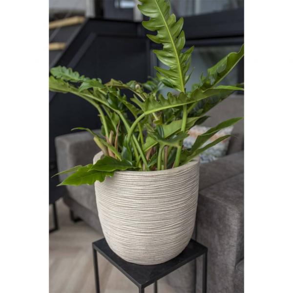 ARDEBO.de - Capi Blumentopf Waste Rib 35x34 cm Terrazzo Beige