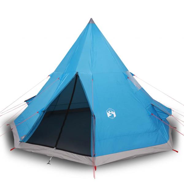 Tipi-Campingzelt 4 Personen Blau Wasserdicht