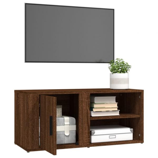 TV-Schränke 2 Stk. Braun Eiche 80x31,5x36 cm Holzwerkstoff