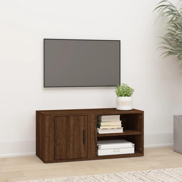 ARDEBO.de - TV-Schrank Braun Eichen-Optik 80x31,5x36 cm Holzwerkstoff