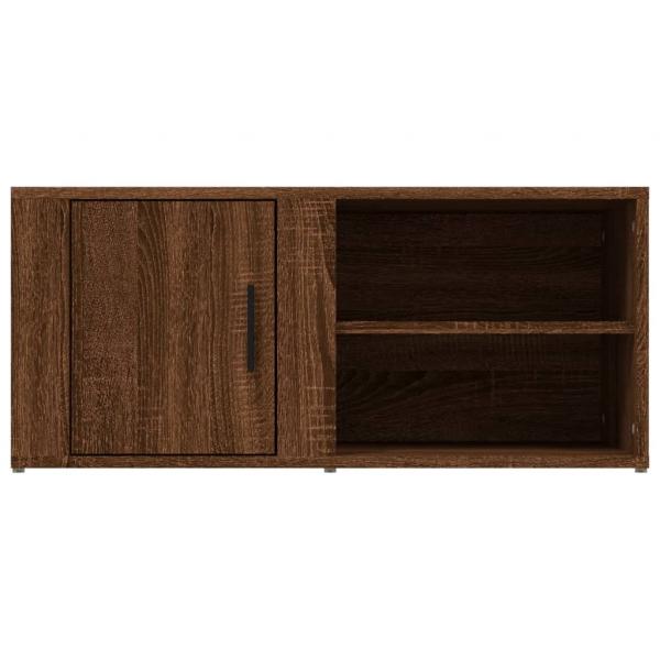 TV-Schrank Braun Eichen-Optik 80x31,5x36 cm Holzwerkstoff