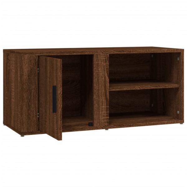 TV-Schrank Braun Eichen-Optik 80x31,5x36 cm Holzwerkstoff