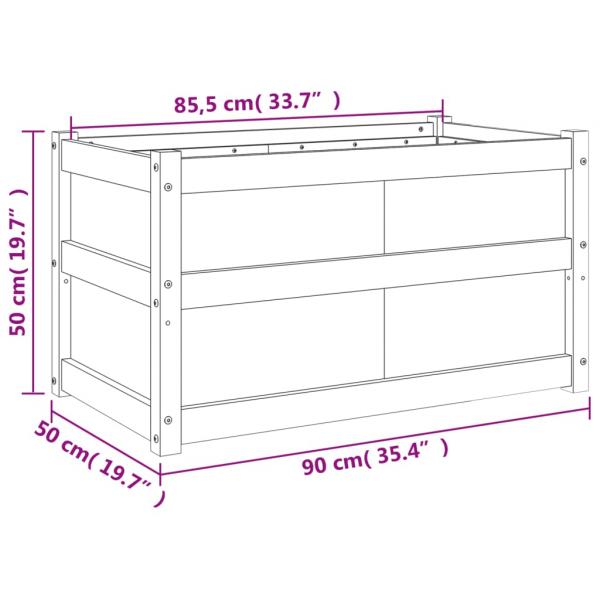 Pflanzkübel 2 Stk. Wachsbraun Massivholz Kiefer