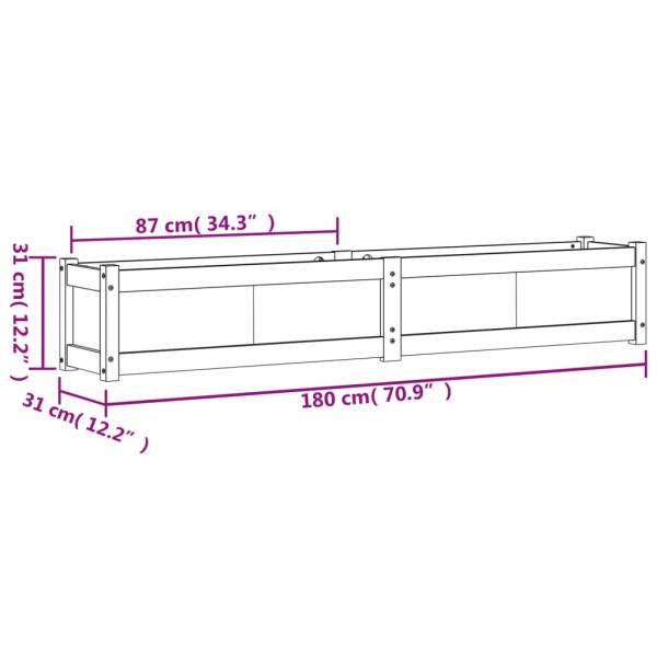 Pflanzkübel 2 Stk. Wachsbraun Massivholz Kiefer