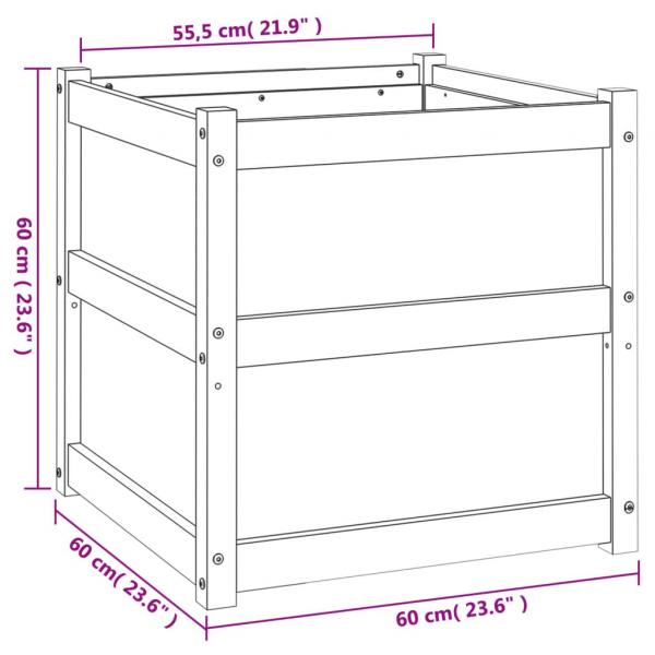 Pflanzkübel 2 Stk. Wachsbraun Massivholz Kiefer