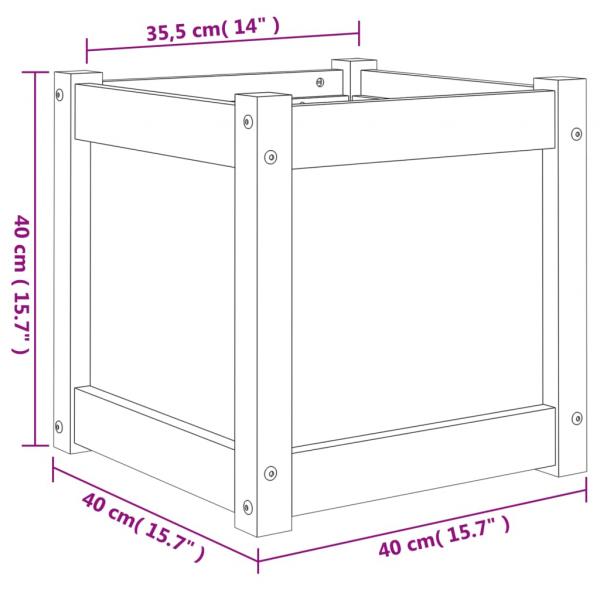 Pflanzkübel 2 Stk. Wachsbraun Massivholz Kiefer