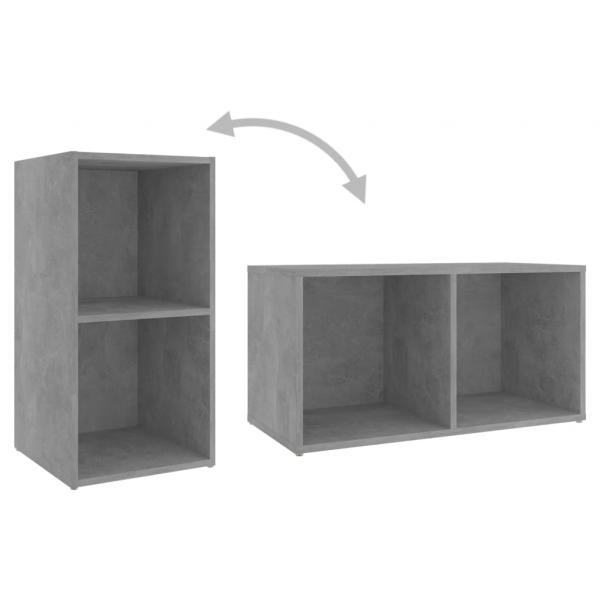 TV-Schrank Betongrau 72x35x36,5 cm Holzwerkstoff