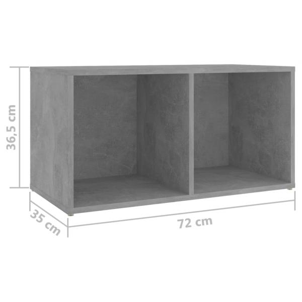 TV-Schrank Betongrau 72x35x36,5 cm Holzwerkstoff