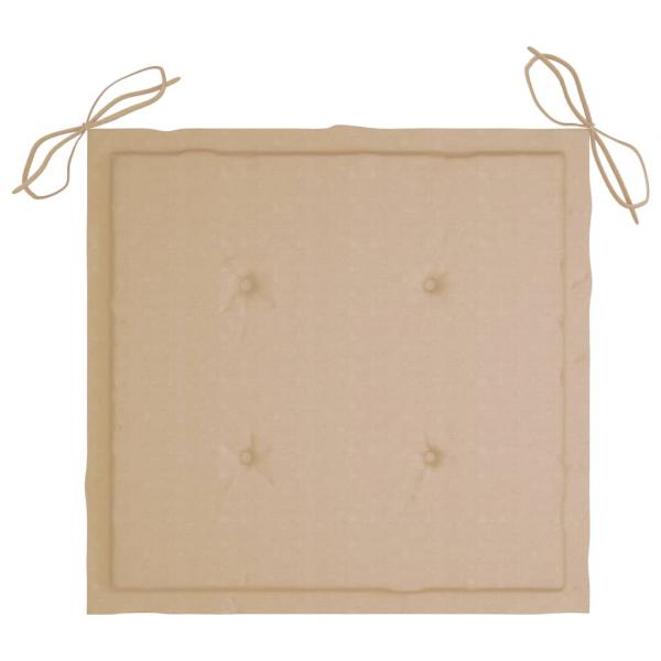 Gartenstuhl-Kissen 6 Stk. Beige 50x50x3 cm Oxford-Gewebe