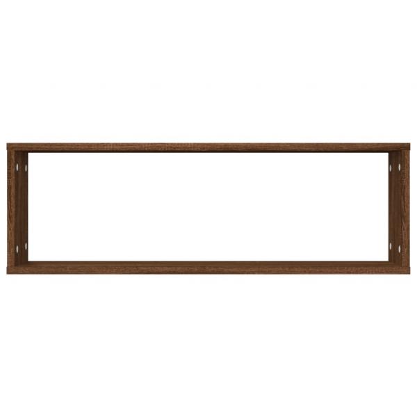 Wandregale 4 Stk. Braun Eichen-Optik 80x15x26,5cm Holzwerkstoff