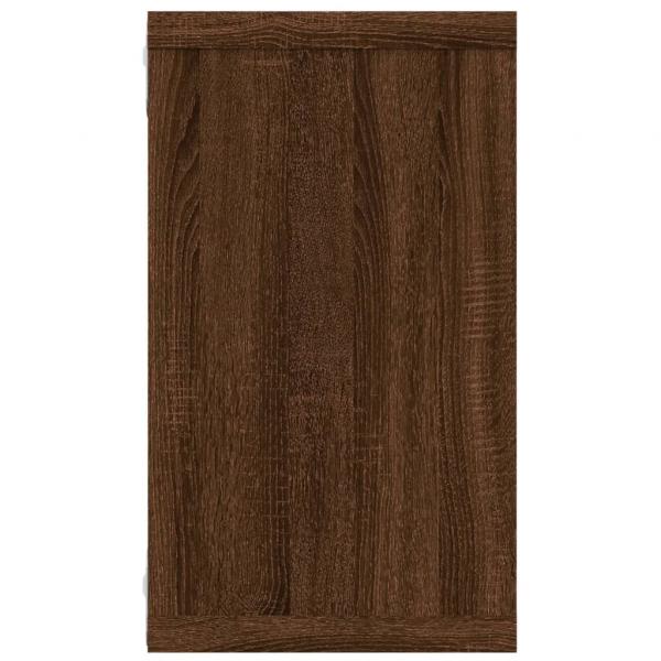 Wandregale 4 Stk. Braun Eichen-Optik 80x15x26,5cm Holzwerkstoff