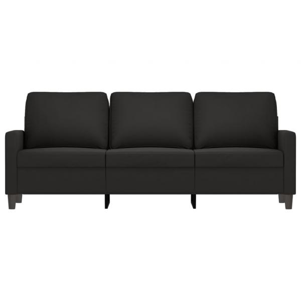 3-Sitzer-Sofa Schwarz 180 cm Samt