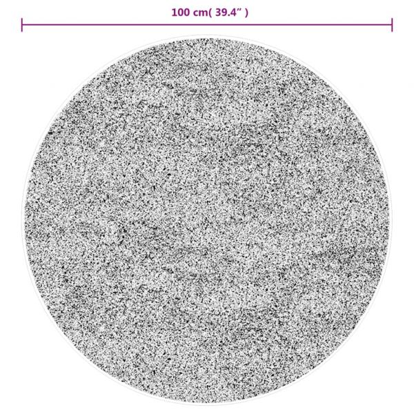 Teppich HUARTE Kurzflor Weich und Waschbar Waldgrün Ø 100 cm