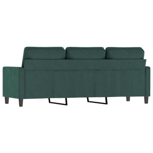 3-Sitzer-Sofa Dunkelgrün 180 cm Samt