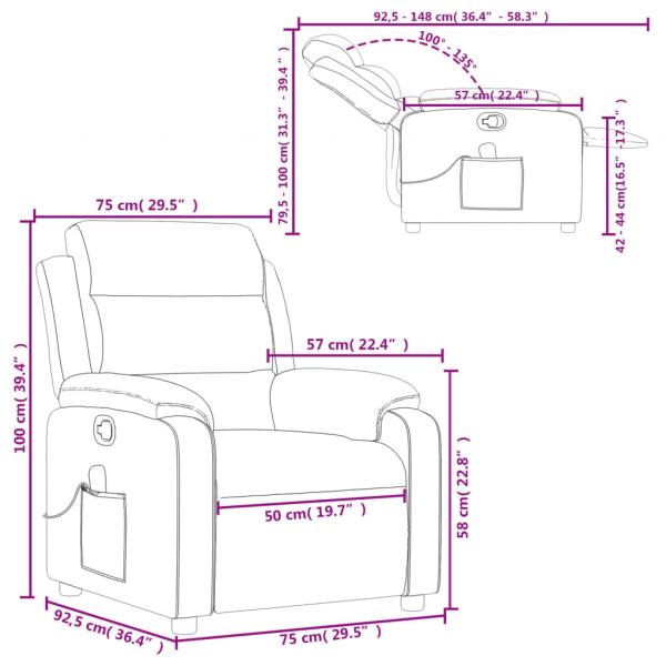 Massagesessel Braun Stoff