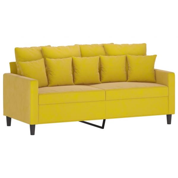 2-Sitzer-Sofa Gelb 140 cm Samt