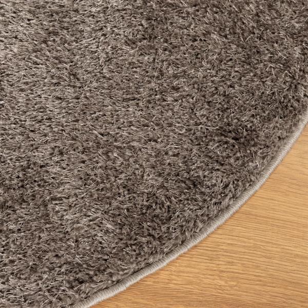 Teppich ISTAN Hochflor Glänzend Grau Ø 200 cm