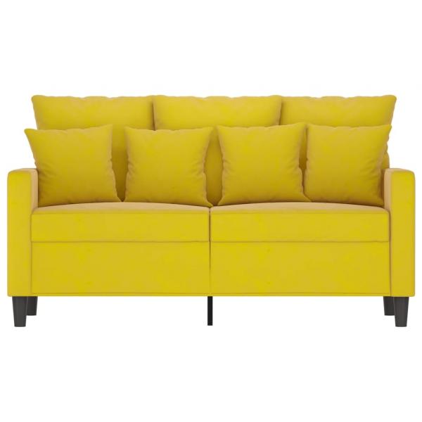 2-Sitzer-Sofa Gelb 120 cm Samt