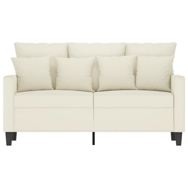 2-Sitzer-Sofa Creme 120 cm Samt