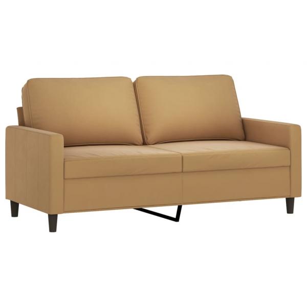 2-Sitzer-Sofa Braun 140 cm Samt