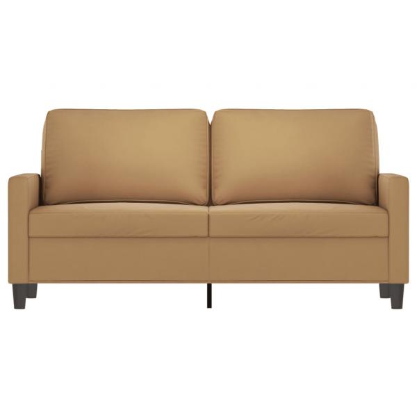 2-Sitzer-Sofa Braun 140 cm Samt