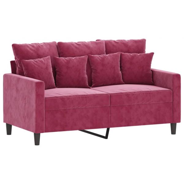 2-Sitzer-Sofa Weinrot 120 cm Samt