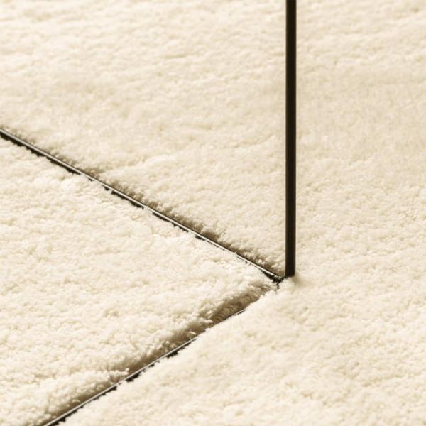 Teppich HUARTE Kurzflor Weich und Waschbar Creme 160x160 cm