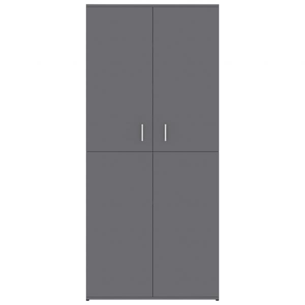 Schuhschrank Grau 80×39×178 cm Holzwerkstoff