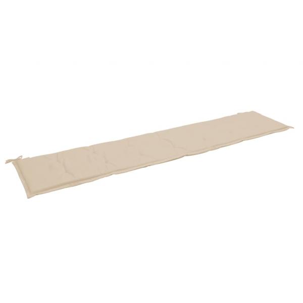 Gartenbank-Auflage Beige 200x50x3 cm Oxford-Gewebe