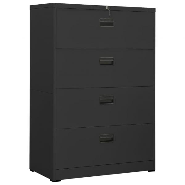 ARDEBO.de - Aktenschrank Anthrazit 90x46x134 cm Stahl