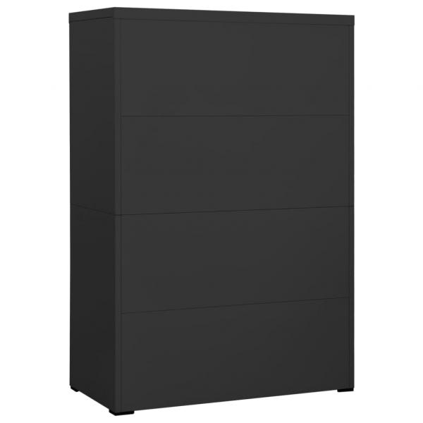 Aktenschrank Anthrazit 90x46x134 cm Stahl